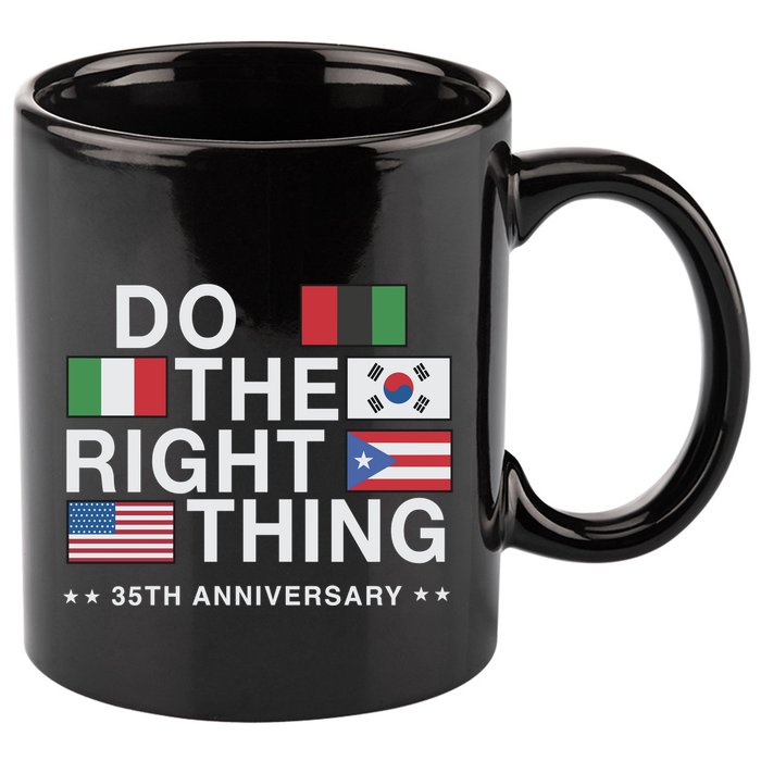Do The Right Thing Flag 35th Anniversary 11oz C Handle Ceramic Mug