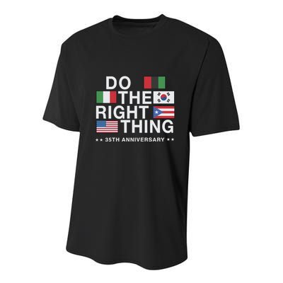 Do The Right Thing Flag 35th Anniversary Youth Performance Sprint T-Shirt