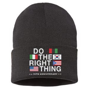 Do The Right Thing Flag 35th Anniversary Sustainable Knit Beanie