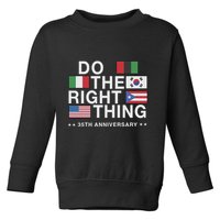 Do The Right Thing Flag 35th Anniversary Toddler Sweatshirt