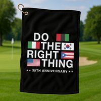 Do The Right Thing Flag 35th Anniversary Golf Towel