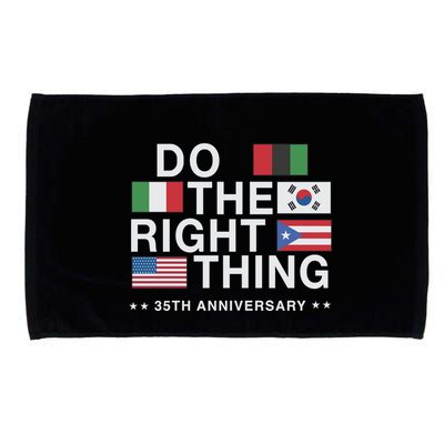 Do The Right Thing Flag 35th Anniversary Microfiber Hand Towel