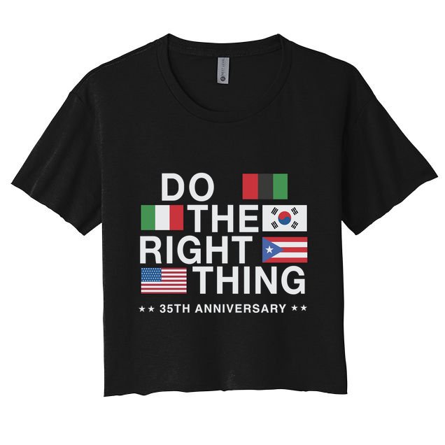 Do The Right Thing Flag 35th Anniversary Crop Top