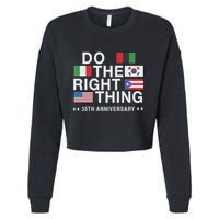 Do The Right Thing Flag 35th Anniversary Cropped Pullover Crew