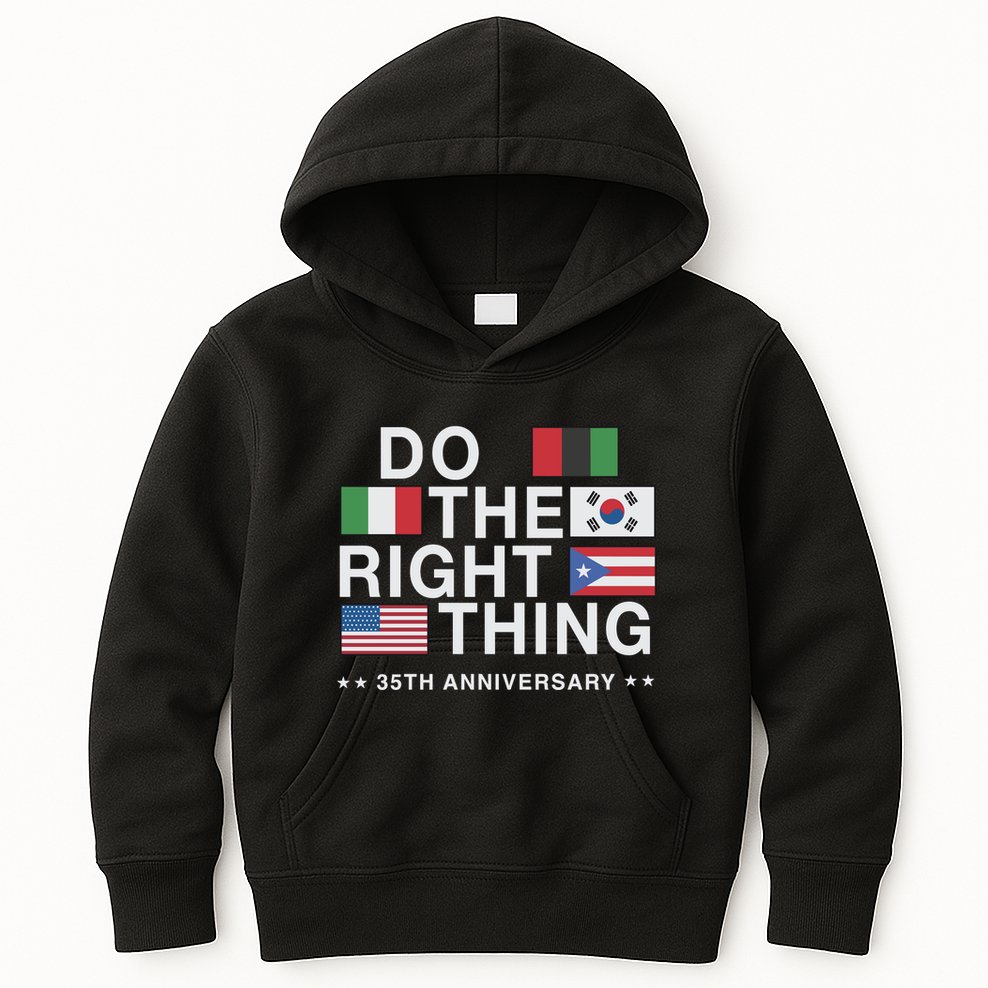 Do The Right Thing Flag 35th Anniversary Kids Hoodie