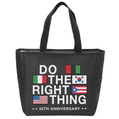 Do The Right Thing Flag 35th Anniversary Zip Tote Bag