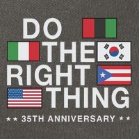 Do The Right Thing Flag 35th Anniversary Cotton Canvas Backpack