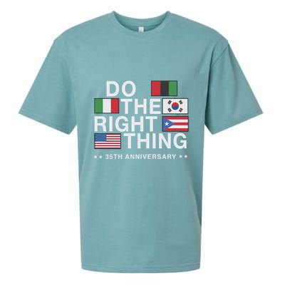 Do The Right Thing Flag 35th Anniversary Sueded Cloud Jersey T-Shirt