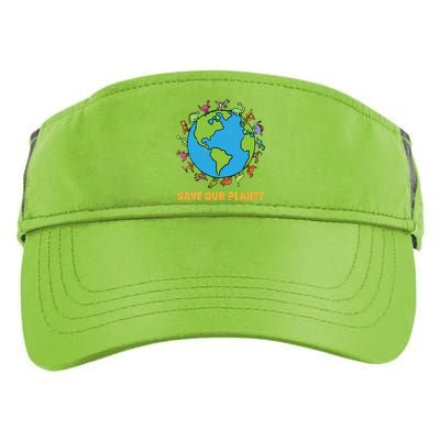 Dinosaurs T Rex Save Our Planet Awareness Earth Day Gift Adult Drive Performance Visor