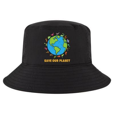 Dinosaurs T Rex Save Our Planet Awareness Earth Day Gift Cool Comfort Performance Bucket Hat