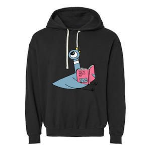 Driven To Read Pigeon Library Reading Books Reader Garment-Dyed Fleece Hoodie