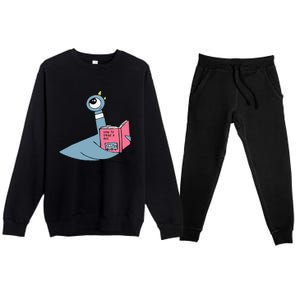 Driven To Read Pigeon Library Reading Books Reader Premium Crewneck Sweatsuit Set