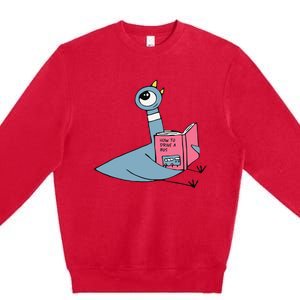 Driven To Read Pigeon Library Reading Books Reader Premium Crewneck Sweatshirt