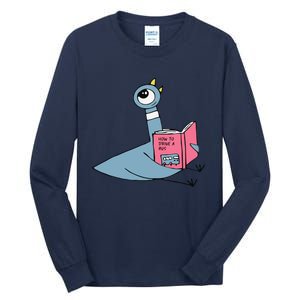 Driven To Read Pigeon Library Reading Books Reader Tall Long Sleeve T-Shirt