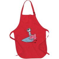 Driven To Read Pigeon Library Reading Books Reader Full-Length Apron With Pockets