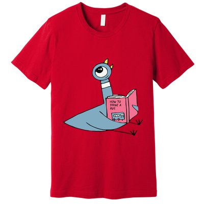 Driven To Read Pigeon Library Reading Books Reader Premium T-Shirt
