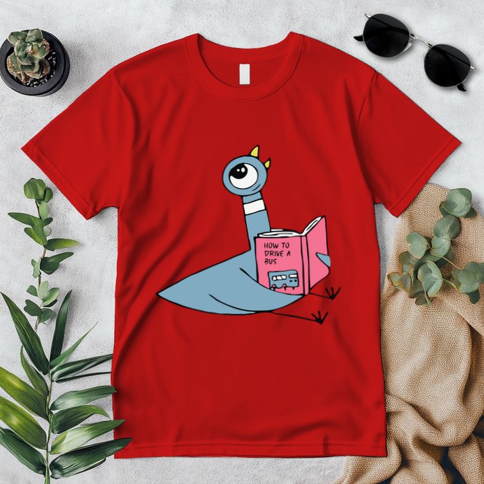 Driven To Read Pigeon Library Reading Books Reader Premium T-Shirt