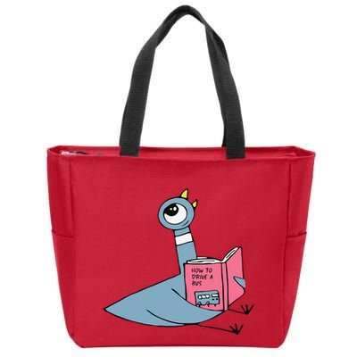 Driven To Read Pigeon Library Reading Books Reader Zip Tote Bag