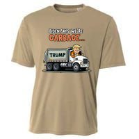 Donald Trump Rides In Garbage Truck Cooling Performance Crew T-Shirt