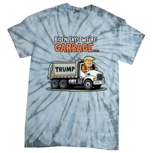 Donald Trump Rides In Garbage Truck Tie-Dye T-Shirt