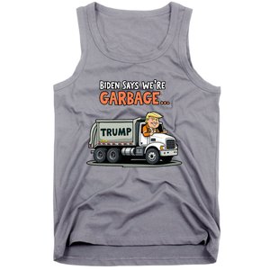 Donald Trump Rides In Garbage Truck Tank Top