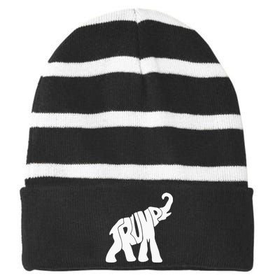 Donald Trump Republican Elephant Trump Supporter President Striped Beanie with Solid Band