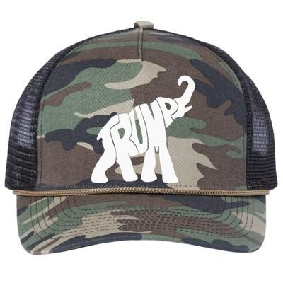 Donald Trump Republican Elephant Trump Supporter President Retro Rope Trucker Hat Cap