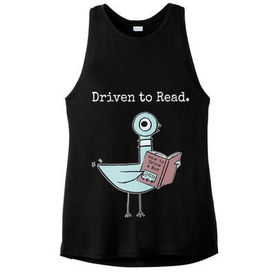 Driven To Read Pigeon Book Ladies PosiCharge Tri-Blend Wicking Tank