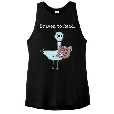 Driven To Read Pigeon Book Ladies PosiCharge Tri-Blend Wicking Tank