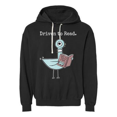 Driven To Read Pigeon Book Garment-Dyed Fleece Hoodie