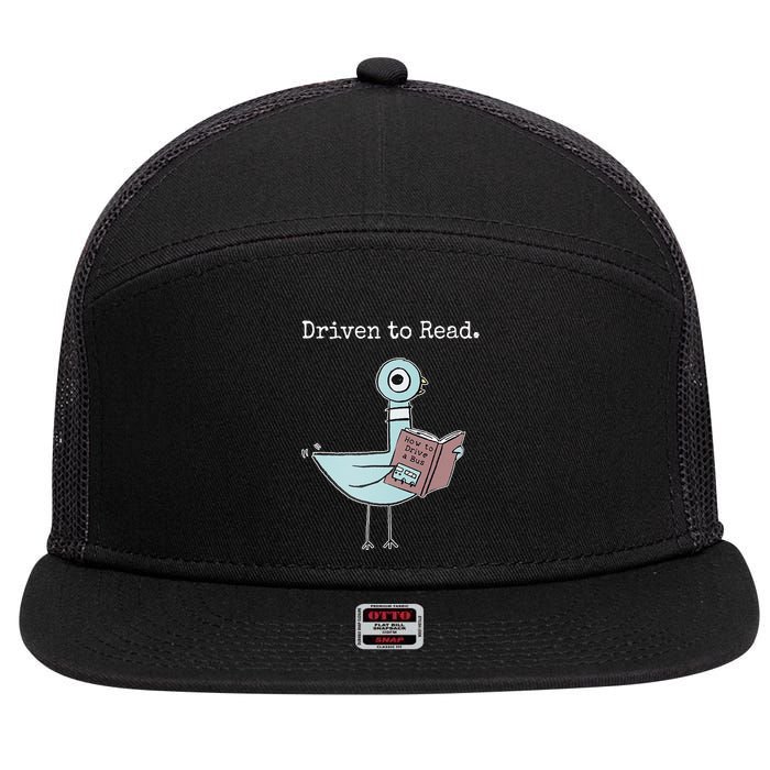 Driven To Read Pigeon Book 7 Panel Mesh Trucker Snapback Hat