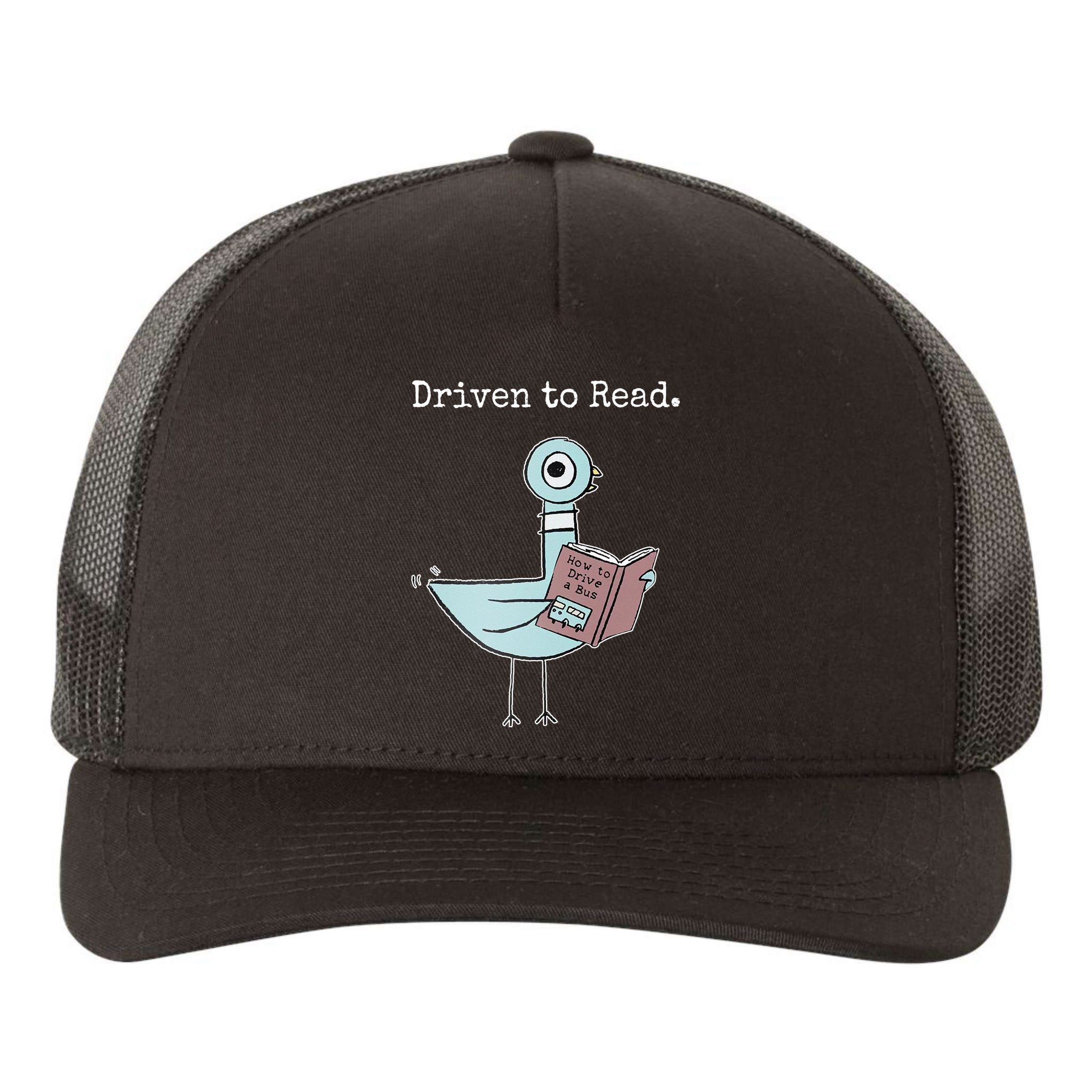 Driven To Read Pigeon Book Yupoong Adult 5-Panel Trucker Hat