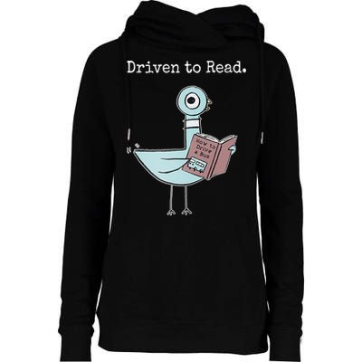 Driven To Read Pigeon Book Womens Funnel Neck Pullover Hood