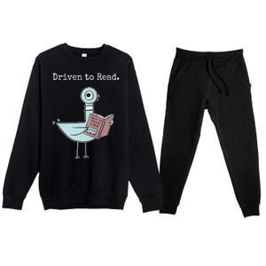 Driven To Read Pigeon Book Premium Crewneck Sweatsuit Set