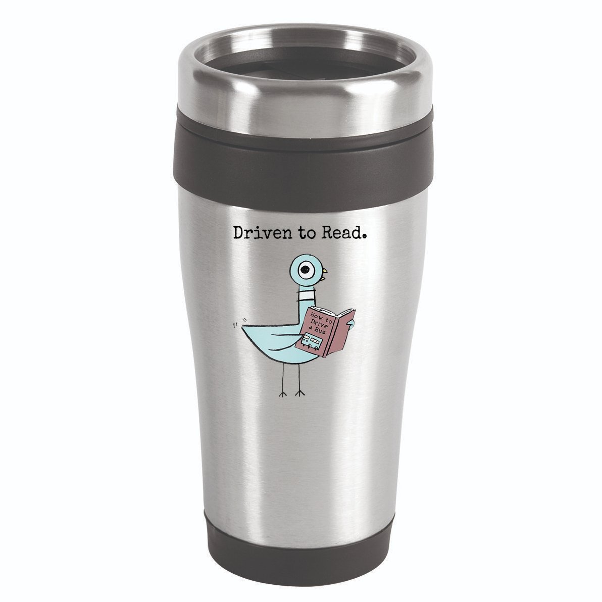 Driven To Read Pigeon Book 16oz Travel Tumbler