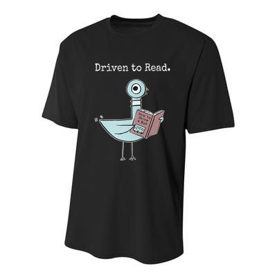 Driven To Read Pigeon Book Youth Performance Sprint T-Shirt