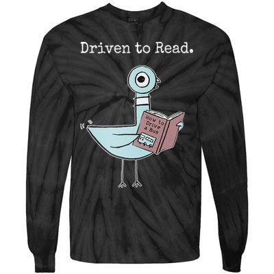 Driven To Read Pigeon Book Tie-Dye Long Sleeve Shirt