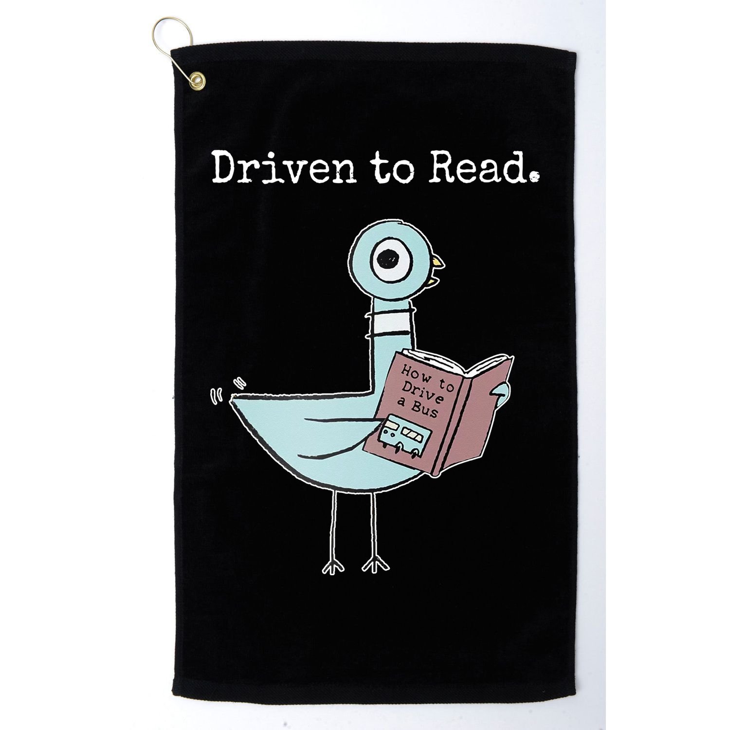 Driven To Read Pigeon Book Golf Towel