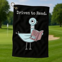 Driven To Read Pigeon Book Golf Towel