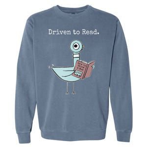 Driven To Read Pigeon Book Garment-Dyed Sweatshirt