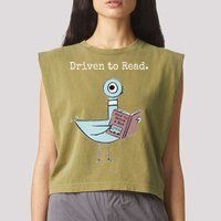 Driven To Read Pigeon Book Garment-Dyed Women's Muscle Tee