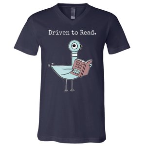 Driven To Read Pigeon Book V-Neck T-Shirt