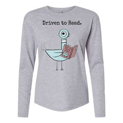 Driven To Read Pigeon Book Womens Cotton Relaxed Long Sleeve T-Shirt