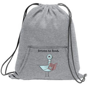 Driven To Read Pigeon Book Sweatshirt Cinch Pack Bag