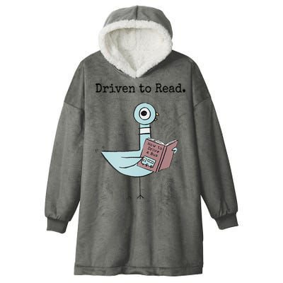 Driven To Read Pigeon Book Hooded Wearable Blanket