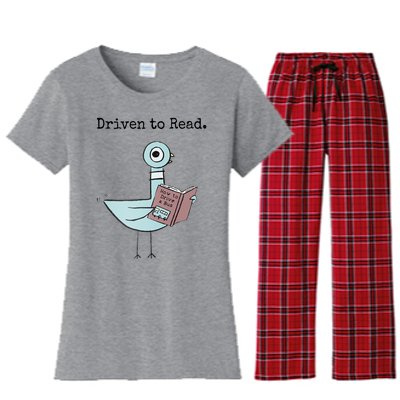 Driven To Read Pigeon Book Women's Flannel Pajama Set