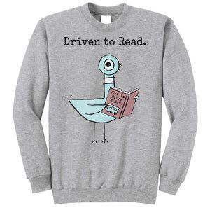 Driven To Read Pigeon Book Tall Sweatshirt