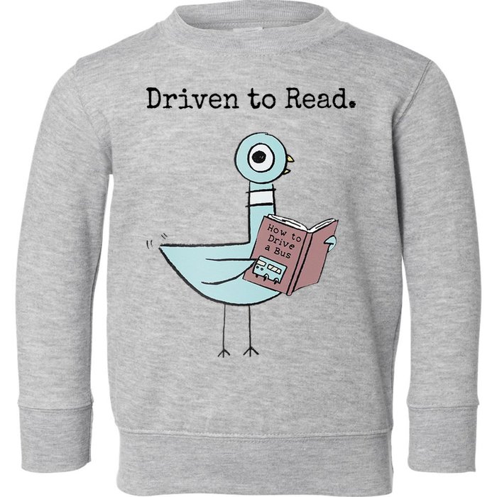 Driven To Read Pigeon Book Toddler Sweatshirt