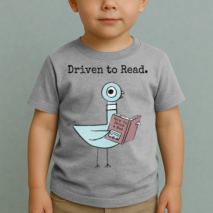 Driven To Read Pigeon Book Toddler T-Shirt