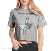 Driven To Read Pigeon Book Crop Top
